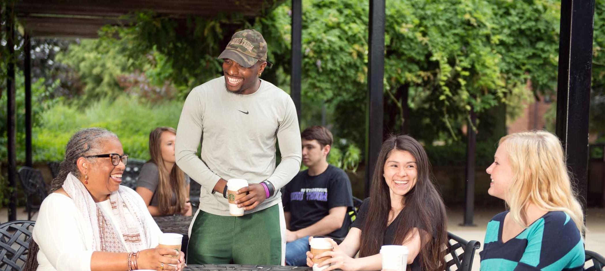 Mount Students and faculty gathering on campus