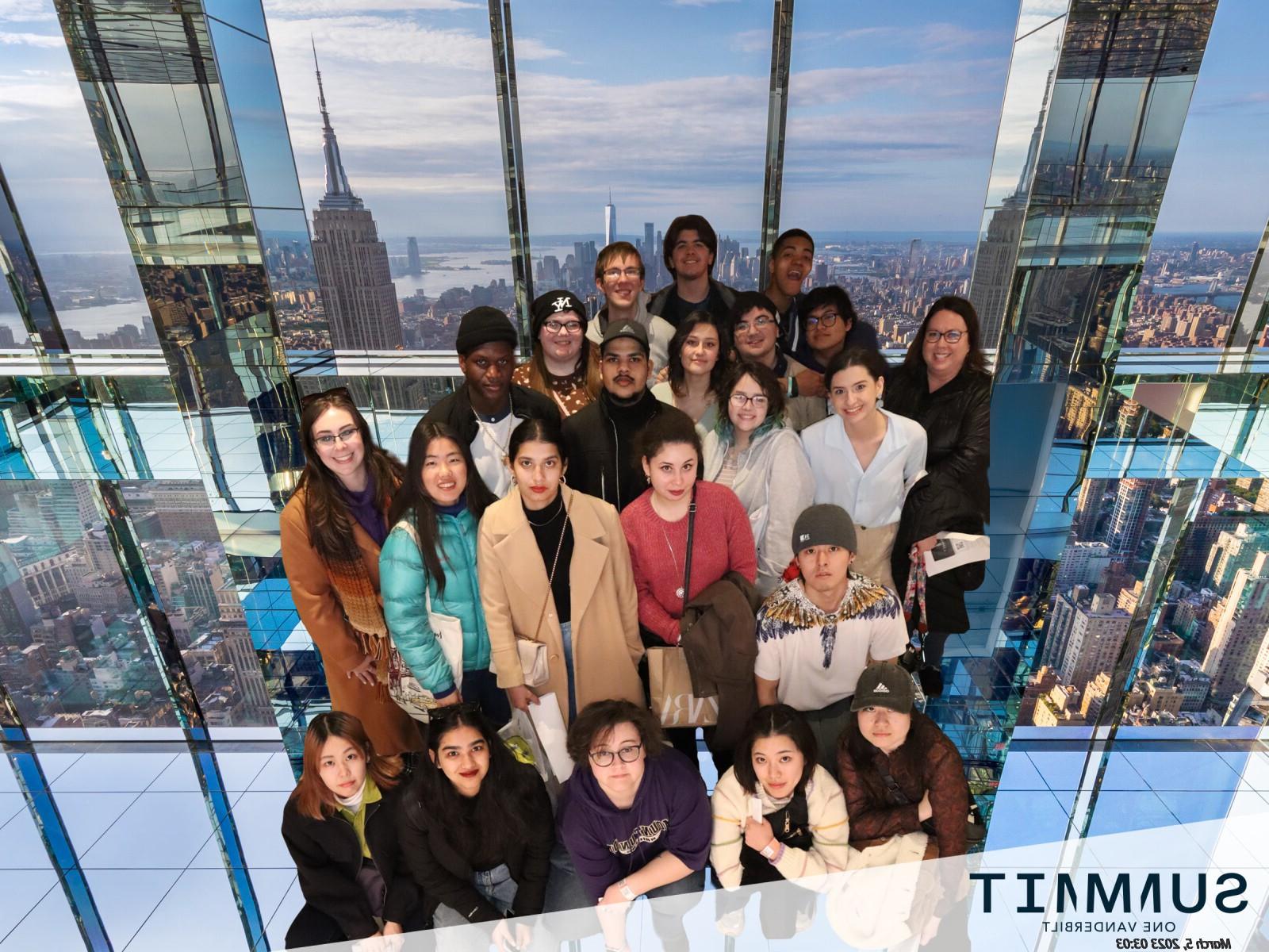 Mount Union students in New York City on Fall Break Trip